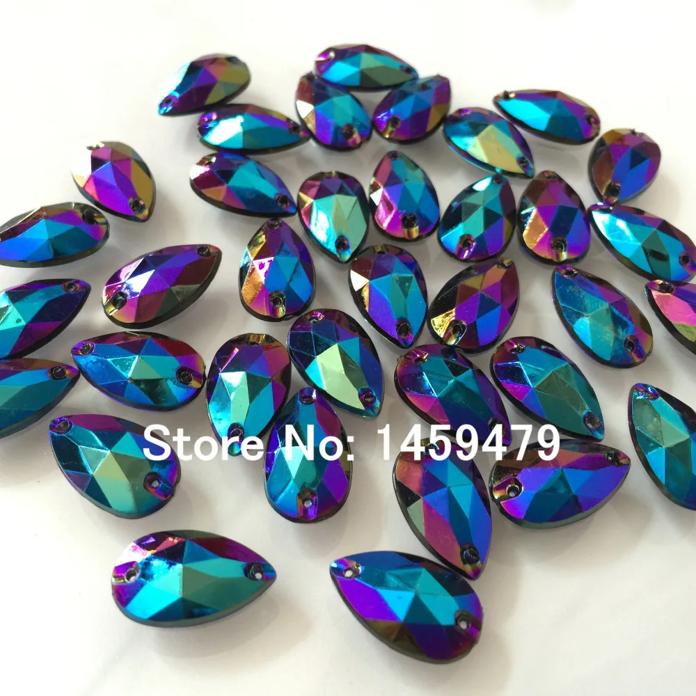 Новинка оптовая продажа DIY шарики для одежды аксессуары Стразы 40pcs18x11mm капли слез