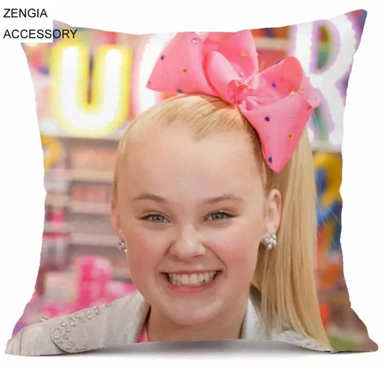 ZENGIA JoJo Siwa Наволочка на подушку размером 45*45, декоративная девочка Подушка Чехол Наволочка из полиэстера для декоративной диванной подушки детские подушки - Цвет: 7