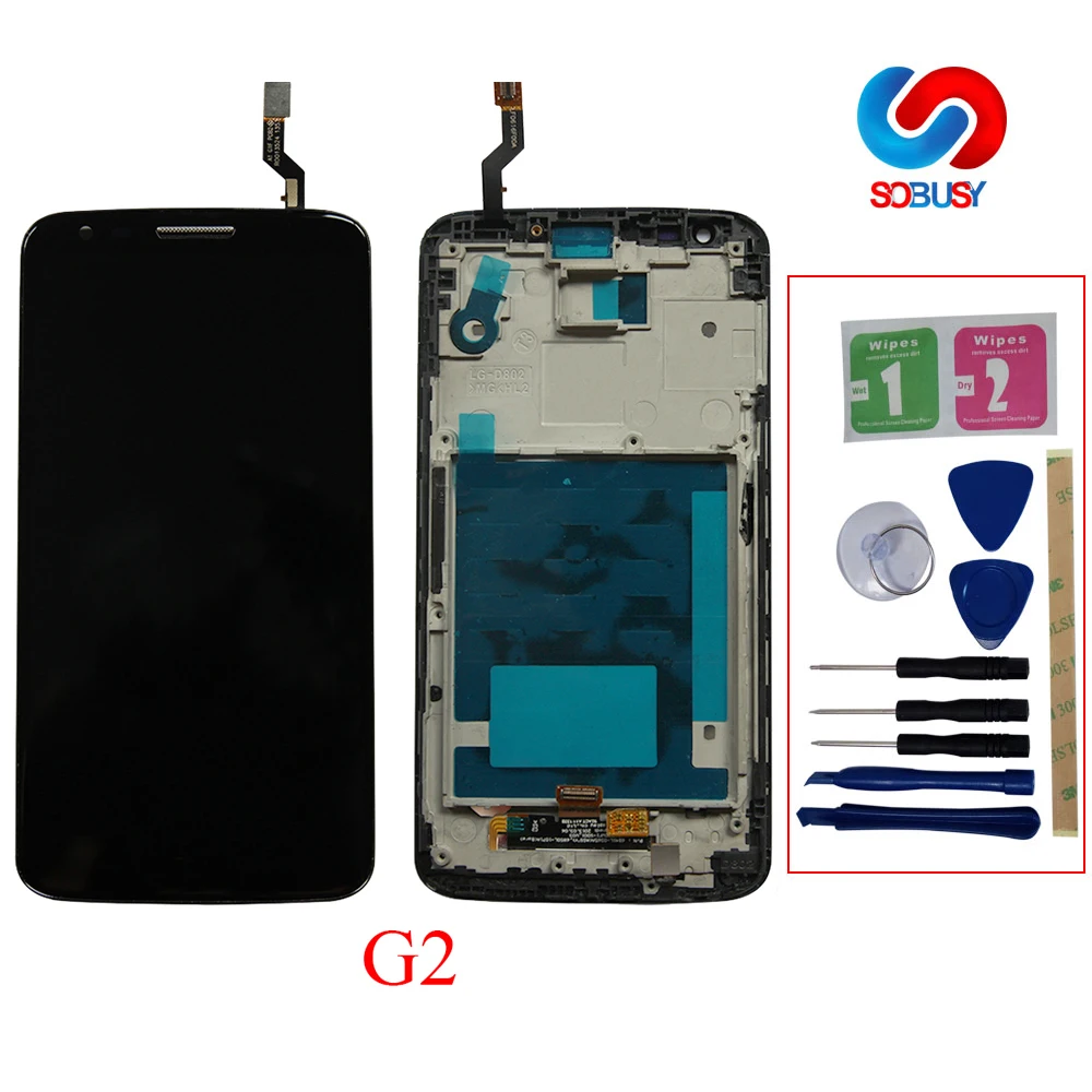 Оригинальный Для LG G2 D802 ЖК дисплей сенсорный экран для LCD D800 D801 D805 D803 VS980 F320 LS980