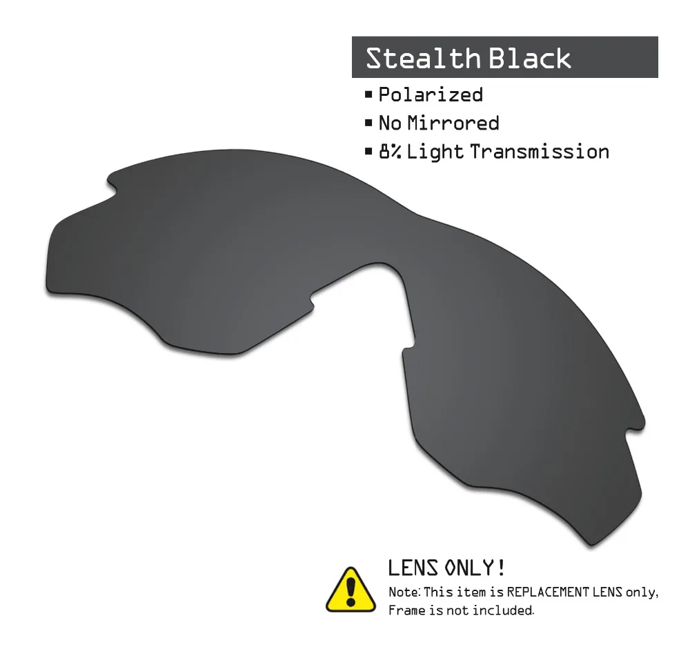 SmartVLT 2 Pieces Polarized Sunglasses Replacement Lenses for Oakley M2 Stealth Black and Plasma Purple
