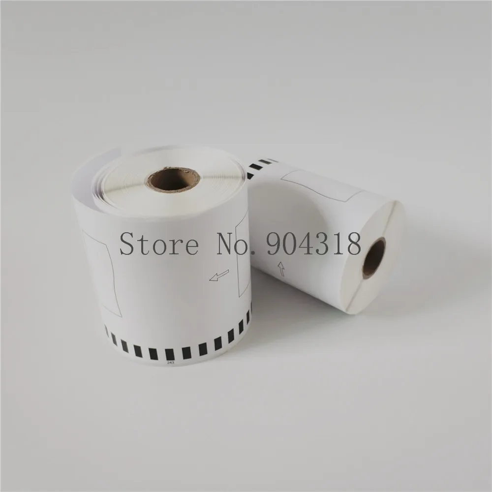 2 x Rolls Brother DK 22243 DK22243 2243 DK2243 Совместимые Этикетки 102 мм 30 48 м QL 1050 1050N 1060|Ленты для