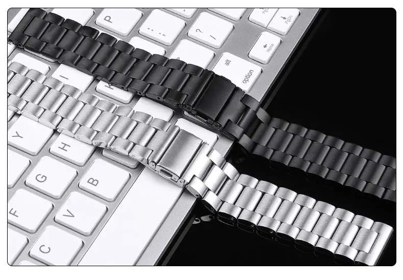 Для lenovo watch S ремешок из нержавеющей стали раскладной пряжкой металлический браслет совместимый ремешок ширина 20 мм часы регулируемый размер