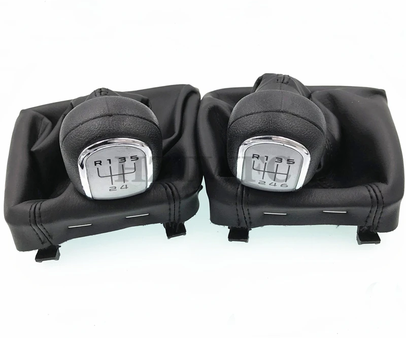 

High Quality 5 6 Speed Car Gear Shift Knobs With Giator Leather Boot For Skoda Octavia II 09-12 YETI 09-12 Gear Knob