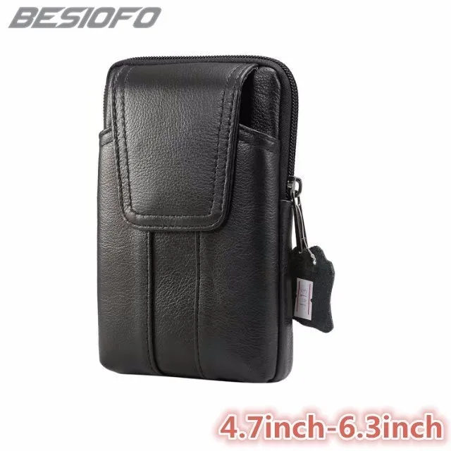 melhor Saco Da Cintura cinto Coldre Bolsa Com Zíper Bolsos Dupla Capa de Couro Genuíno Caso de Telefone Para Nokia 2 3 5 Nokia 6 7 8 Nokia 9