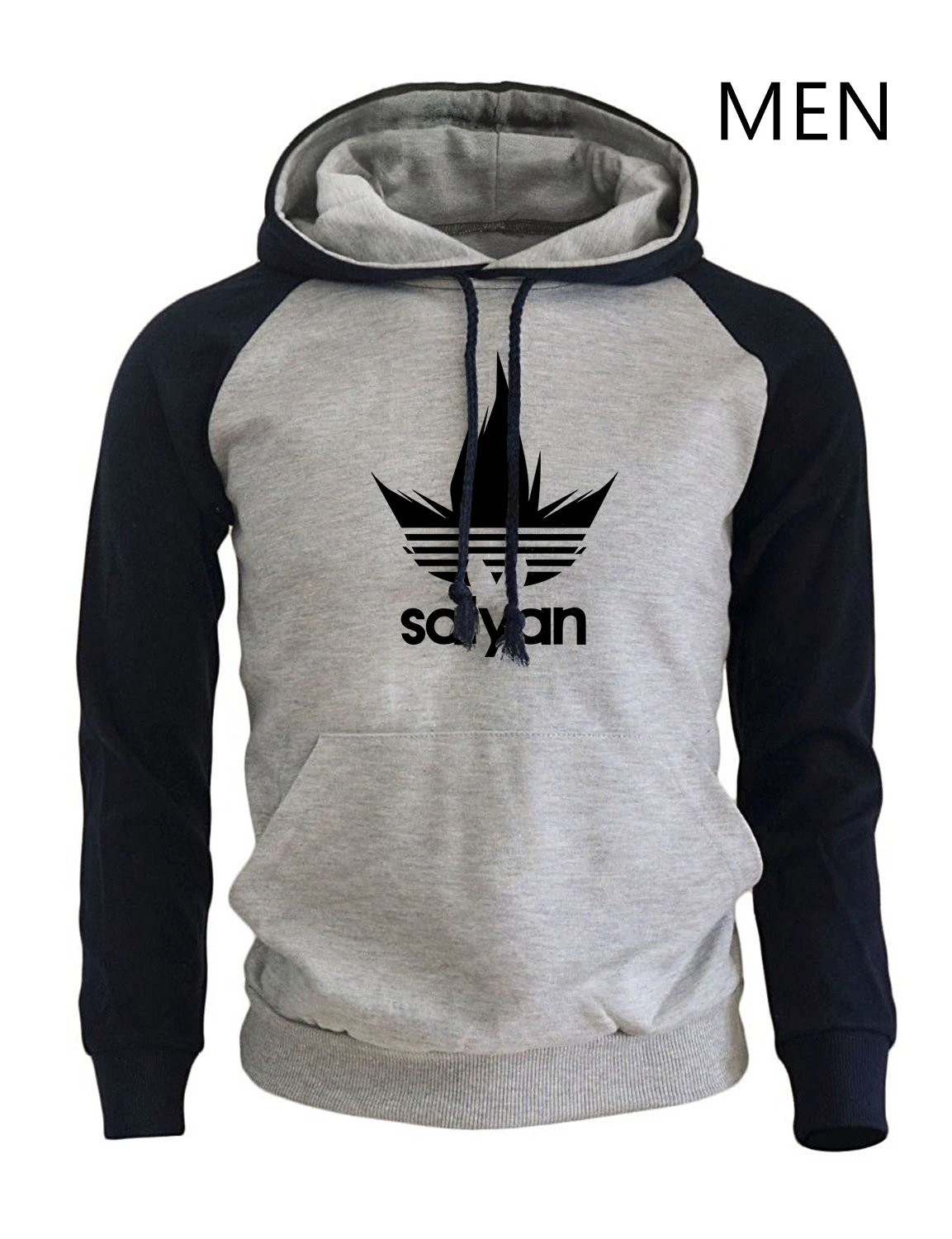 dark blue gray1 Мужские толстовки с капюшоном аниме Dragon Ball Z, Толстовка Harajuku, пуловер, Повседневная Толстовка с капюшоном реглан, Осень-зима, мужская спортивная толстовка с капюшоном - Цвет: dark blue gray1