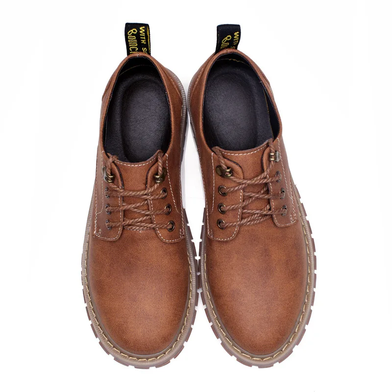 

Fashion Men's Casual Shoes PU Leather Non-slip Hiking Shoes Low To Help Big Scalp Shoes Outdoor Sports Shoes Men's Large Size