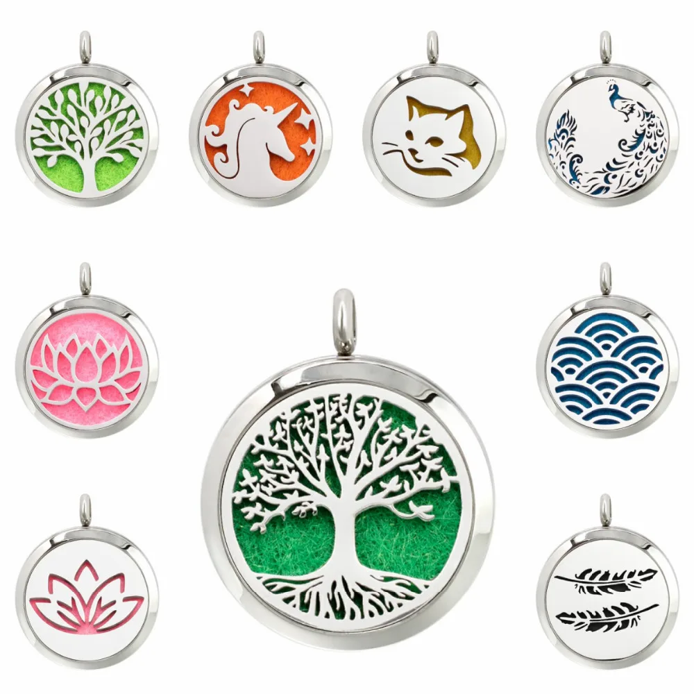 Tree Horse Peacock Unicorn 30mm Stainless Steel Essential Oil Aromatherapy Perfume Locket Diffuser Locket Pendant 10pcs Pads Tree Horse Peacock Unicorn 30mm Stainless Steel Essential Oil Aromatherapy Perfume Locket Diffuser Locket Pendant 10pcs Pads