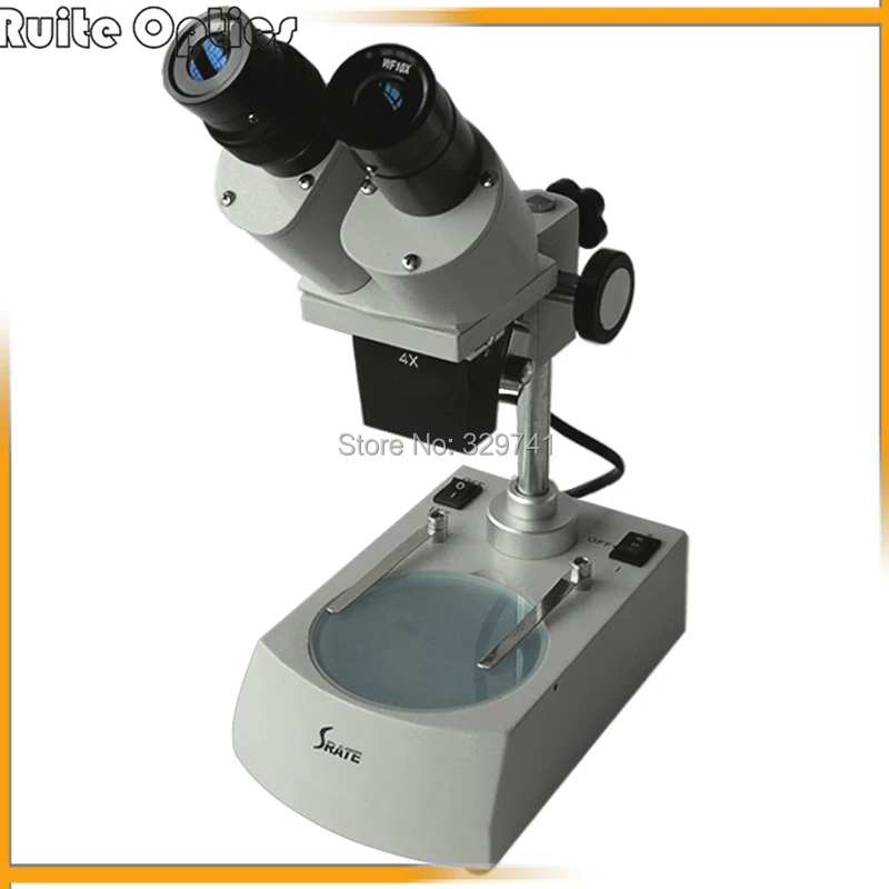 40x Illuminated Binocular Industrial Stereo Microscope with Top and Bottom Lamp Lightstereo