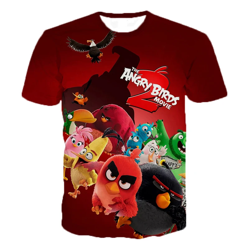 

2019 New Arrival The Angry Birds Movie 2 3D Printed T Shirt Men Women Fashion Casual Short Sleeve Angry Birds 2 Streetwear Tops