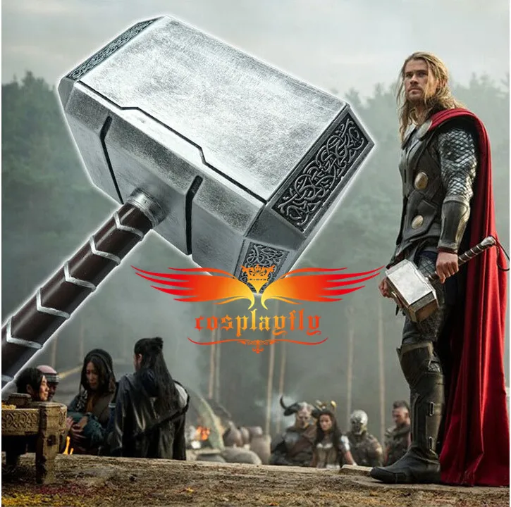 

New Movie Props 1:1 Scale PVC Avengers Silver Thor hammer Toy for Cosplay D0081