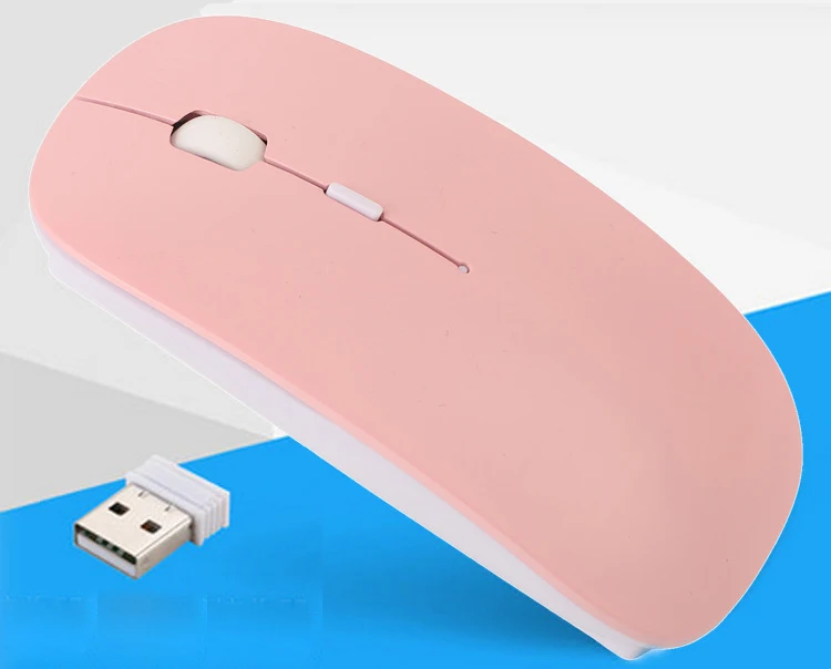 2.4 G Wireless Usb Mouse Mini Rechargeable Computer Mouse for Win10 Dell Acer Hp Asus for Macbook Notebook Laptop