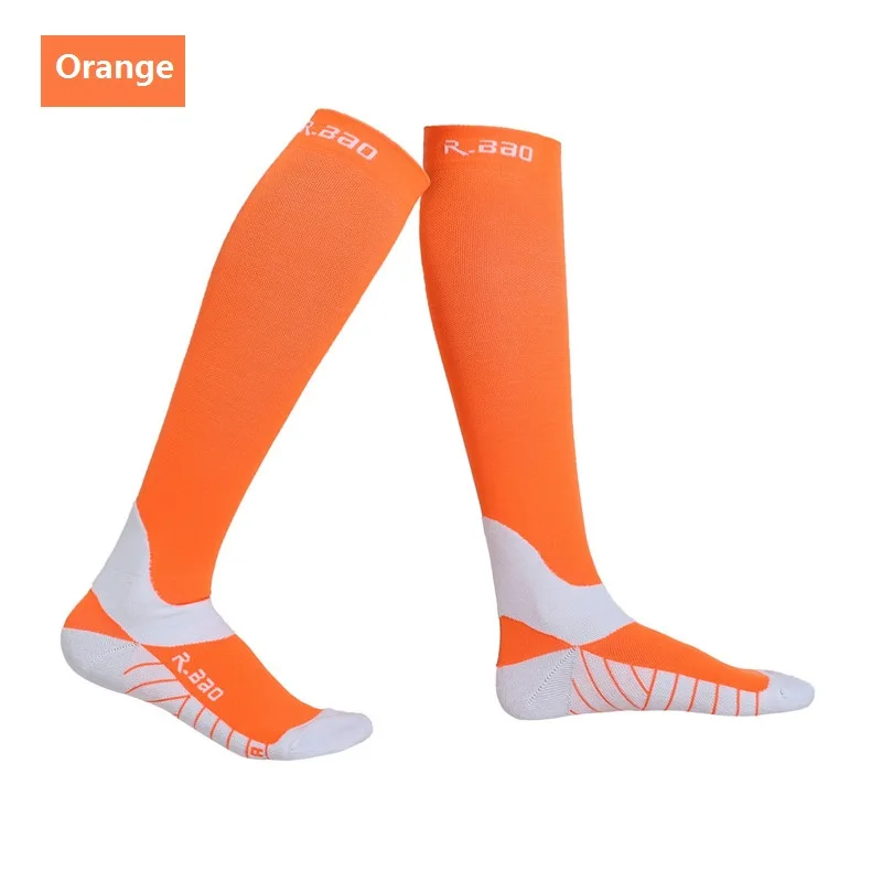 RB7707 R-Bao мужские/женские профессиональные компрессионные беговые носки высококачественные спортивные носки для марафона быстросохнущие велосипедные носки - Цвет: Orange