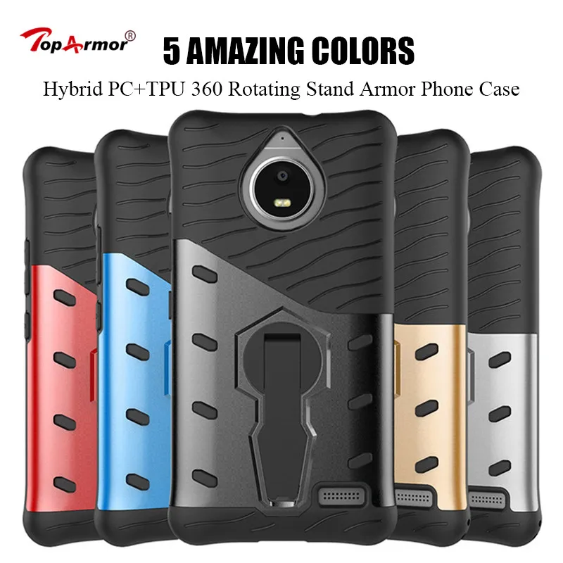 

Armor Case Hybrid PC+TPU 360 Rotating Stand Case For Motorola Moto G3 G4 G5 C Plus Phone Case For Moto X Z Z2 Play E4 Eu Cover