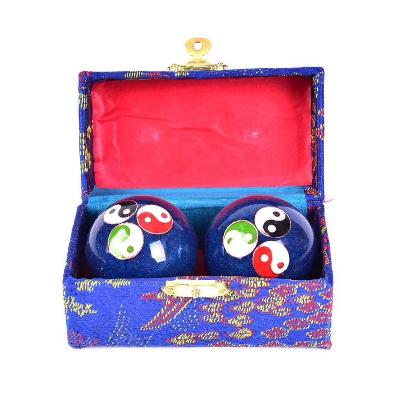 Китайские оздоровительные мячи для ежедневных упражнений снятие стресса гандбол терапия массажный шарик Сила Руки фитнес-мячи - Цвет: Синий