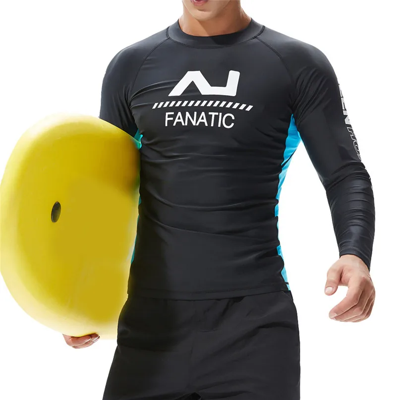 Swim Surfing Top Rash Guards Men Sport Bodybuilding Jacket Fashion Sea Surfing Suit Quick Dry Tights Top Blouse #2N27 (5)