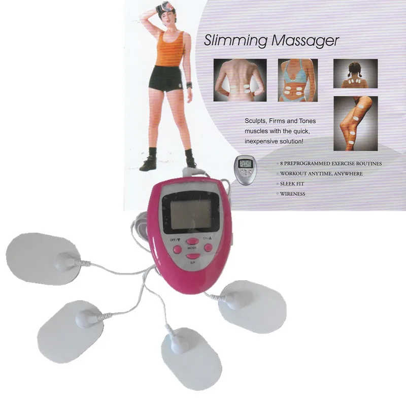 New Electronic Pulse Massager Body Slimming Massage with Electrode Pads