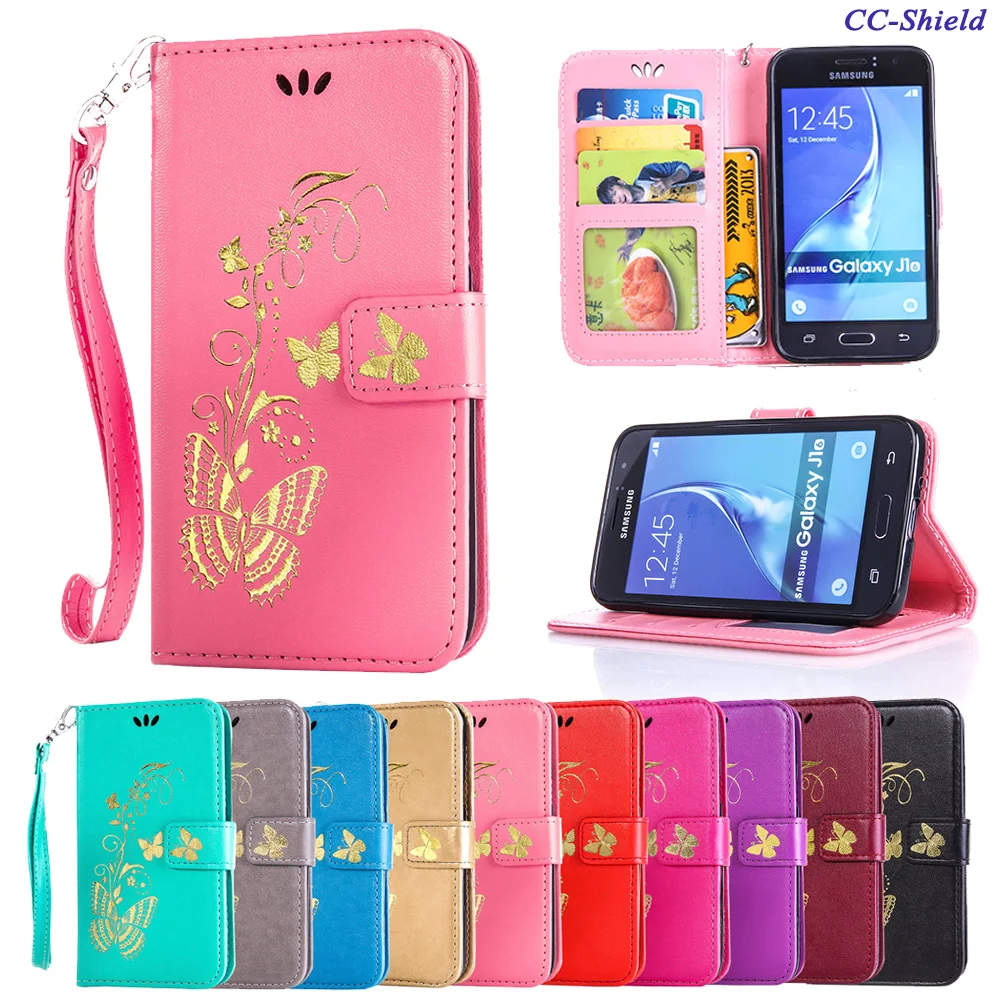 

Flip Case for Samsung Galaxy J1 2016 J120F Butterfly Phone Leather Cover for Samsung Galaxy J 1 2016 SM-J120FN SM-J120H Case Bag
