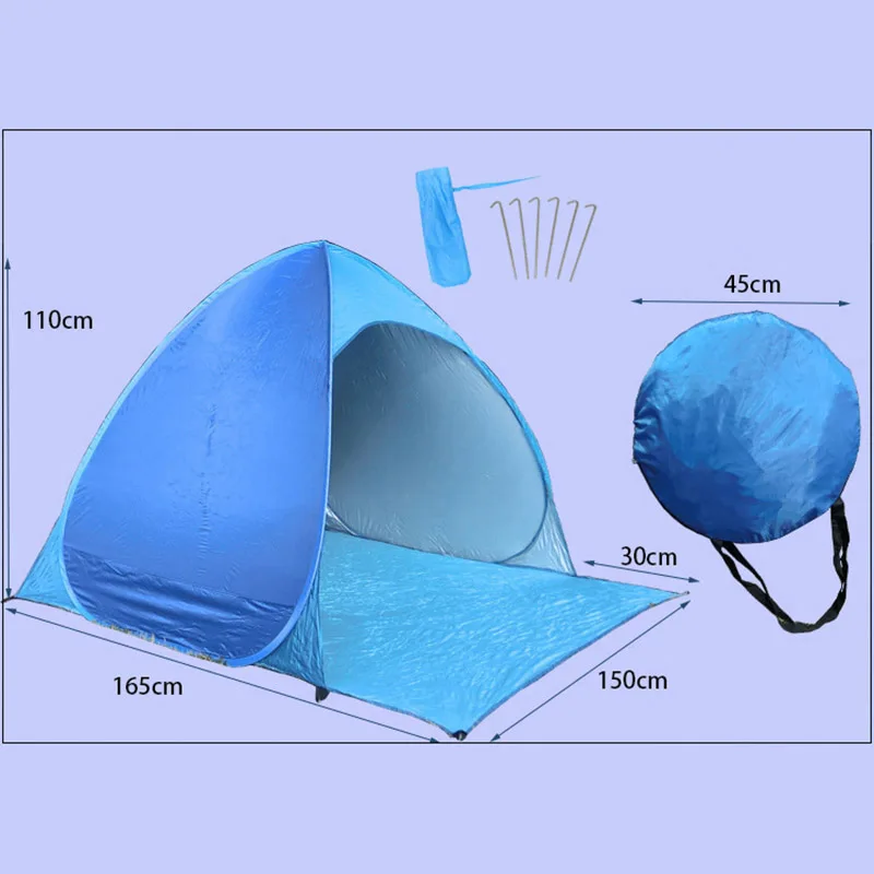 

Ultralight Folding Tent Pop Up Automatic Open Tent Family Tourist Fish Camping Beach Anti-UV Tent Best Price