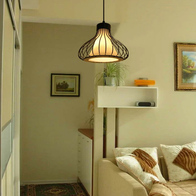 Modern Fashion Iron LED Chandelier Stainless Steel Study Restaurant