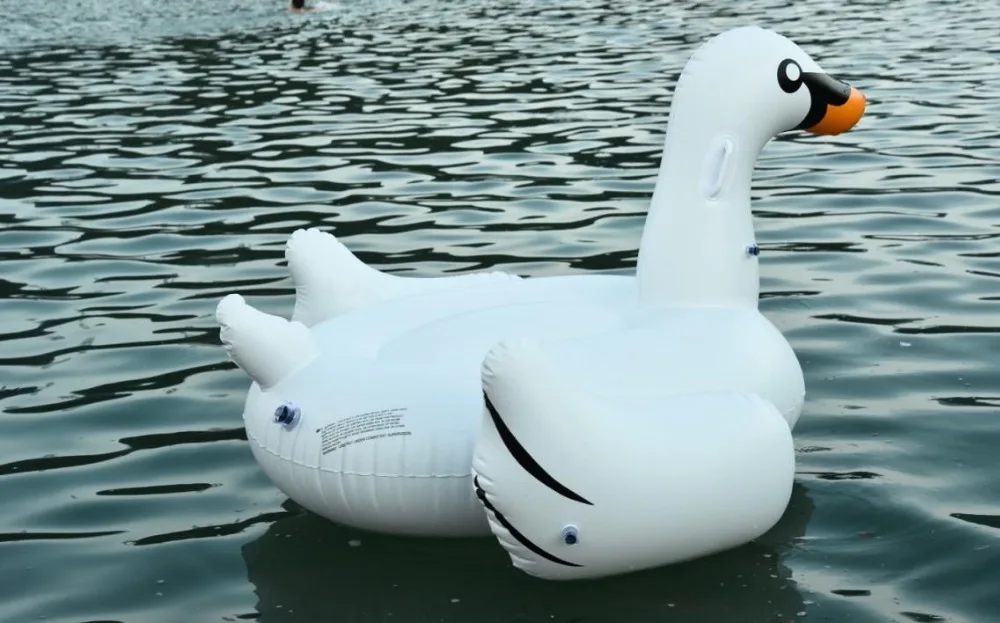 Genuine oversized swan design water sofa inflatable swimming floating,row floating bed adult swim chair, lounge relax on water