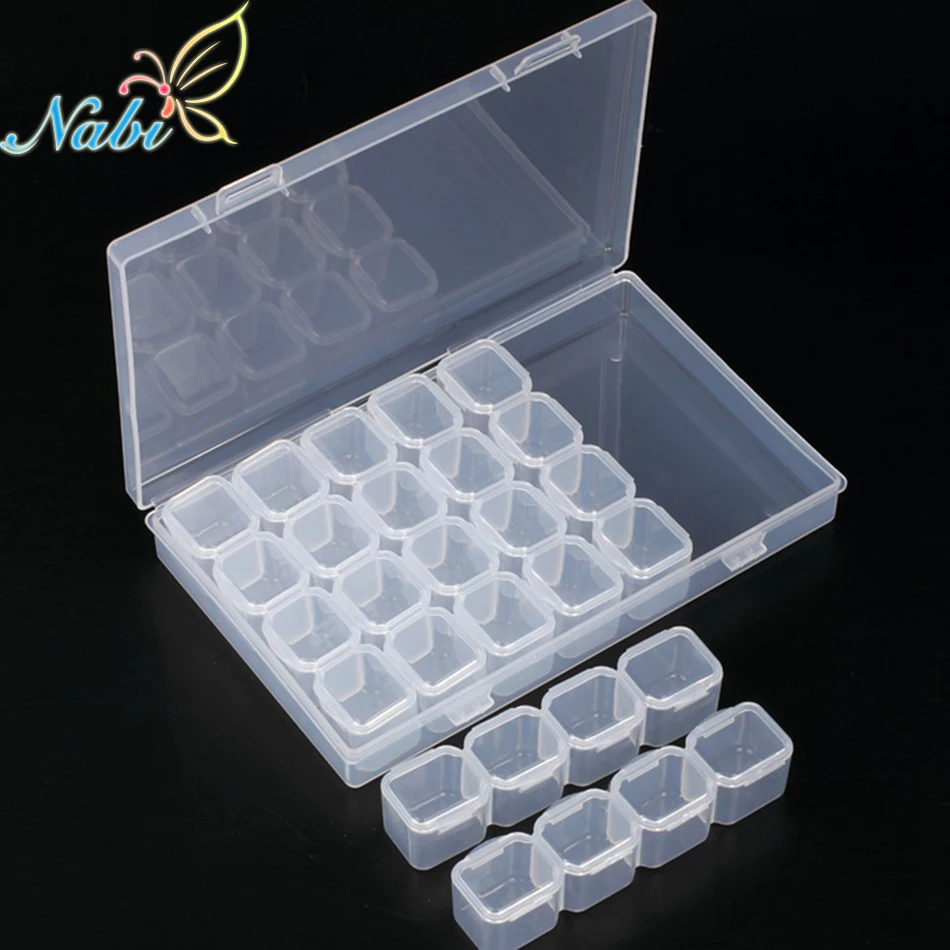 

28/21/12 Slots Diamond Embroidery Box Diamond Painting Accessories Accessory Display Storage Boxes Organizer Holder