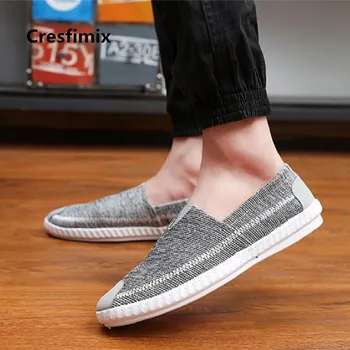 

Male Cool High Quality Grey Canvas Driving Shoes Men Fashion Classic Slip on Shoes Man Comfortable Stylish Shoes Zapatos E2884