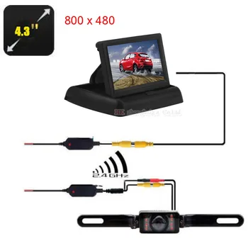 

4.3 Inch tft LCD Car Foldable NTSC PAL Monitor Display Parking System for Wireless Car Reverse Camera IR LED Night Vision Kit