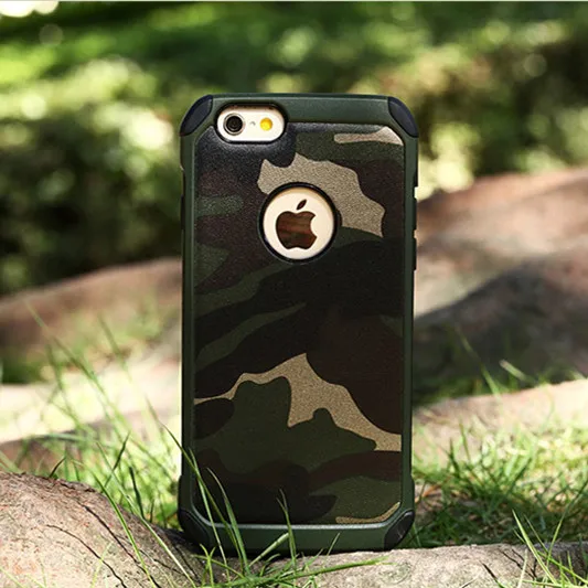 

Army Camo Camouflage Pattern back cover for iphone 4 5 5S Hard Plastic Soft Armor protective phone case for iPhone 6 6s 7 8 plus