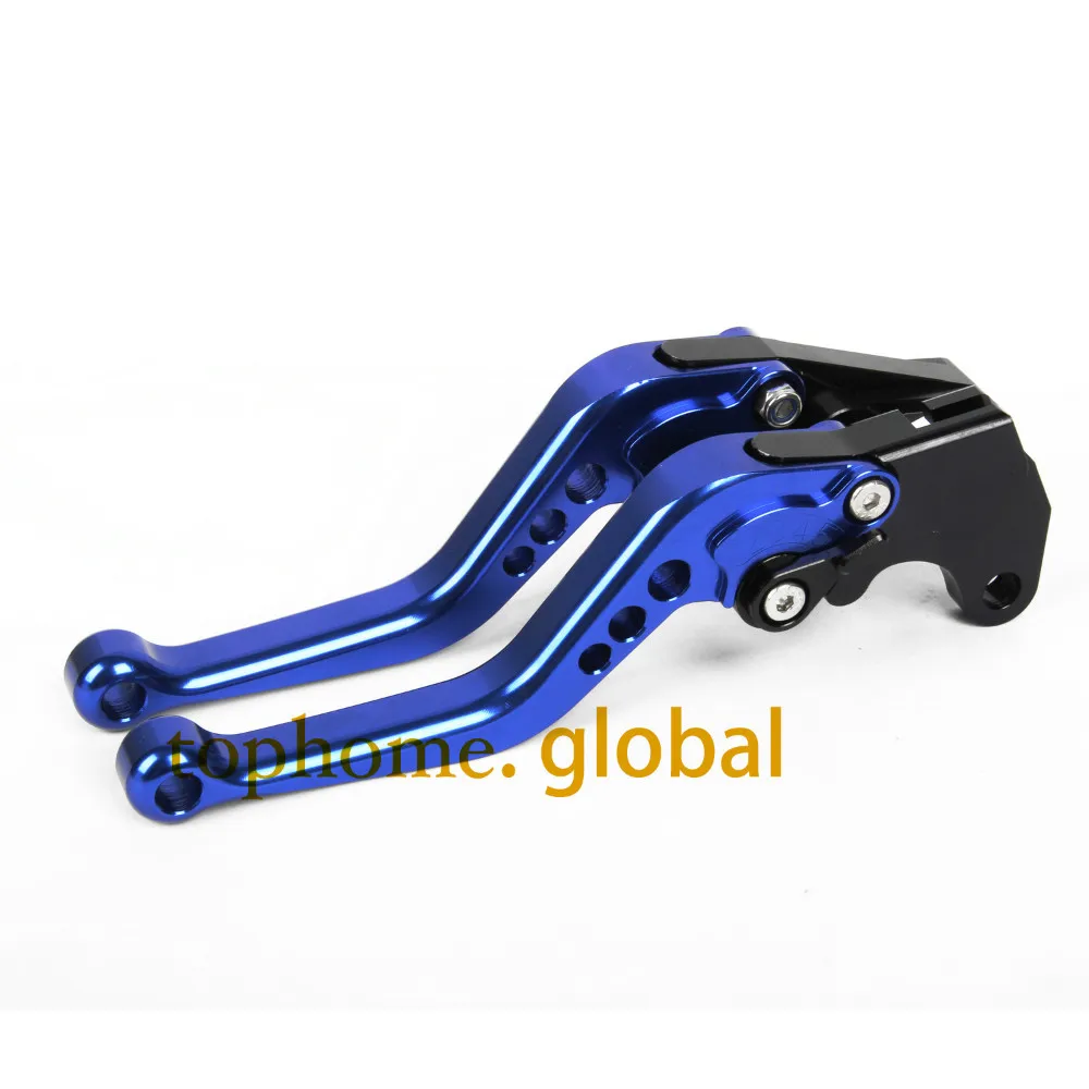 For Yamaha FZ16 2012 2015 CNC Clutch Brake Levers Blue Handlebar Short