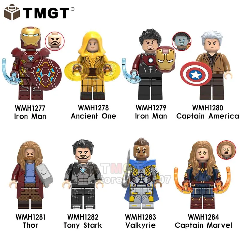 

Single Super Heroes Old Captain America Fat Thor Ancient One Stark Valkyrie Endgame s Building Block Toy For Children