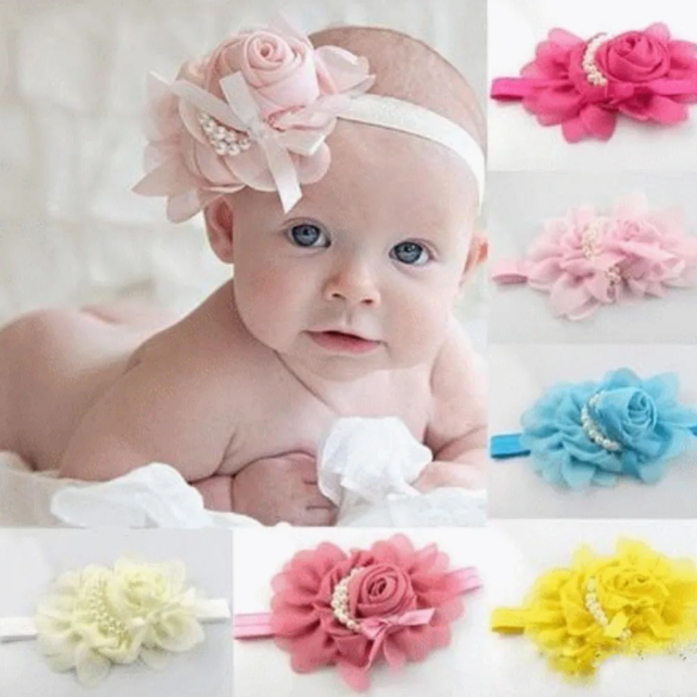 Fashion Girl Headband 1pcs Rose Pearl Newborn Headband Girls Headband