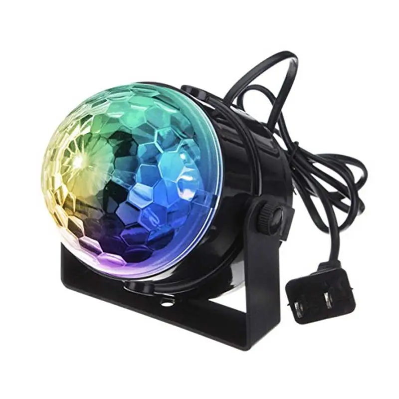 Bola de Discoteca Ativado por Som Luz de Palco Bar de Dança de Casamento Mini Moving Head Lamp Rbg dj Strobe Light Par Home Mostrar Partido Lâmpada Led 3 Luzes e Iluminação