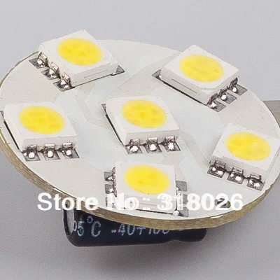 

Free Ship 20pcs/lot LED G4 Light 12VDC 6Leds of SMD 5050 Dimmable White Warm White 1w Round Bulb For Home Car Boat Camper Marine