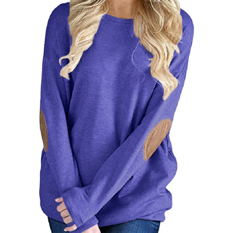 

Fashion Women Shirts 2018 Spring Autumn T -Shirts Partchwork Casual Basic Tee Long Sleeve O -Neck Tshirt Loose Femme Top New