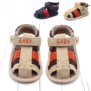 

Cotton Baby Sandals For Babies 0-12 Months Soft Sole Toddlers Baby Boy Shoes Girl Brand Sandal Flat Infant Sandals Girl Sandalia