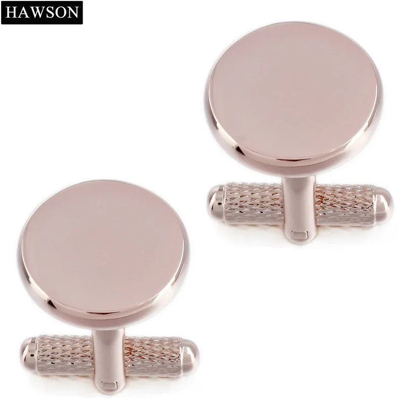 

Rose Gold Round Metal Cufflinks for Men