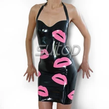 Suitop latex rubber fashion sexy latex dress club wearing Via DHL