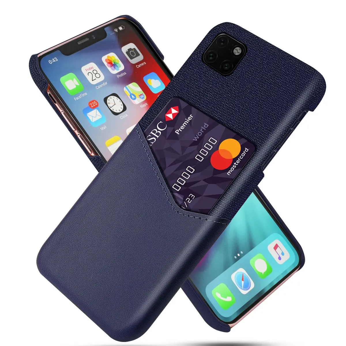 

for iPhone 11 Pro Max Case Slim PU Leather Splicing Soft Fabric Shockproof Cover for iPhone XS Max 11 6.1 11 Pro Card Case 2019