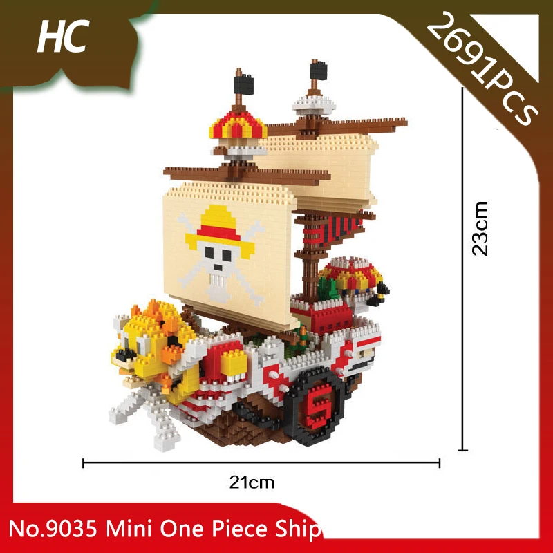 

HC 9035 2691Pcs Diamond Series Mini One Piece Ship Model Building Micro Blocks Set Bricks Compatible with Legoings