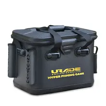 Прочный утолщенный EVA рыболовный ящик водонепроницаемый для хранения снастей с держателем для удочек большой емкости органайзер и сумка для переноски