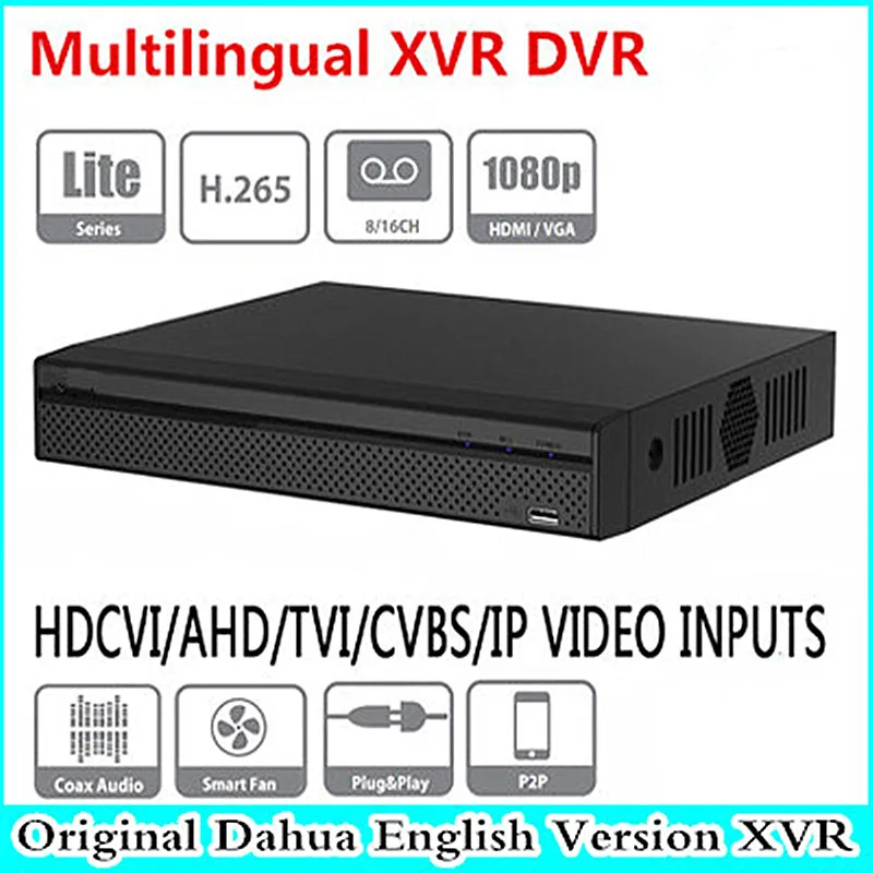 

DH XVR5108HS-X XVR5116HS-X 8/16 Channel 1080P Compact 1U Digital Video Recorder support CVI TVI IP video for CCTV System