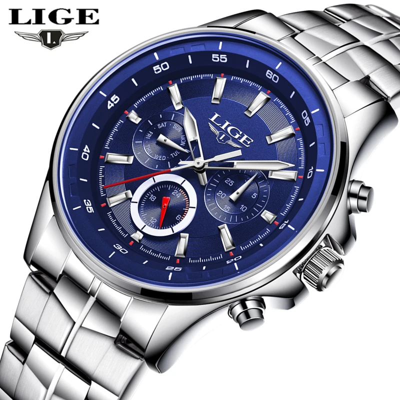 LIGE Watch Men Business Waterproof Clock Mens Watches Top Brand Luxury Fashion Casual Sport Quartz Wristwatch Relogio Masculino LIGE Watch Men Business Waterproof Clock Mens Watches Top Brand Luxury Fashion Casual Sport Quartz Wristwatch Relogio Masculino