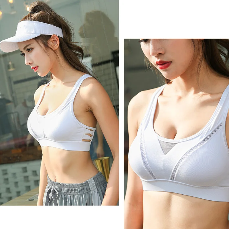 

Women Curve Sports Push Up Bra Mesh Breathable Hollow Bra Lingerie BHD2