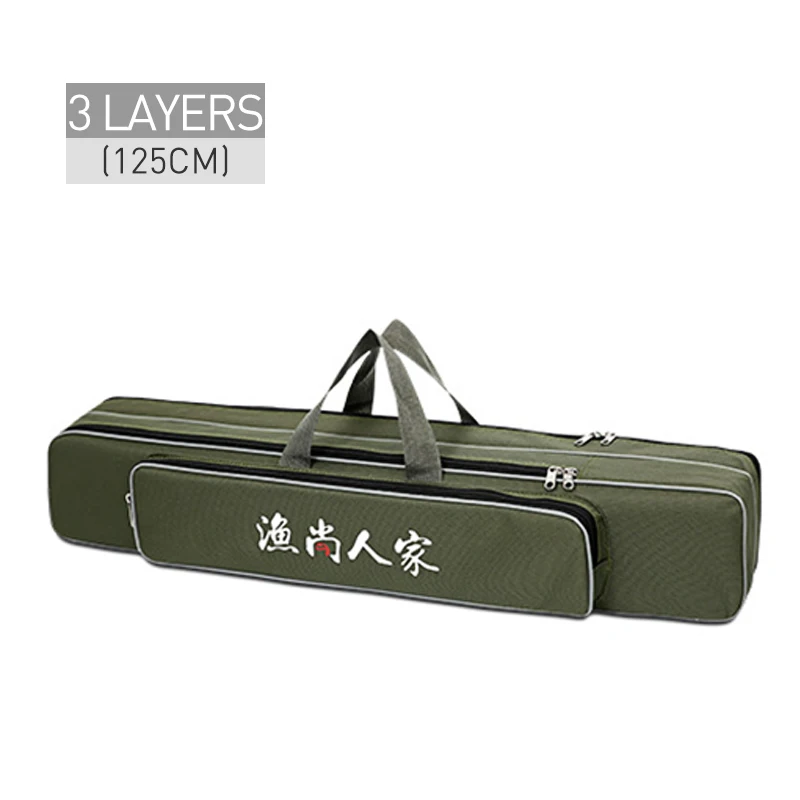 Bolsa de Pesca Vara de Pesca Multifuncional ao ar Ombro Portátil Bolsa - 3 Camada 80 90 120cm Armazenamento Livre Xa75g Mão 2 35 Mão ombro saco de pesca portátil vara