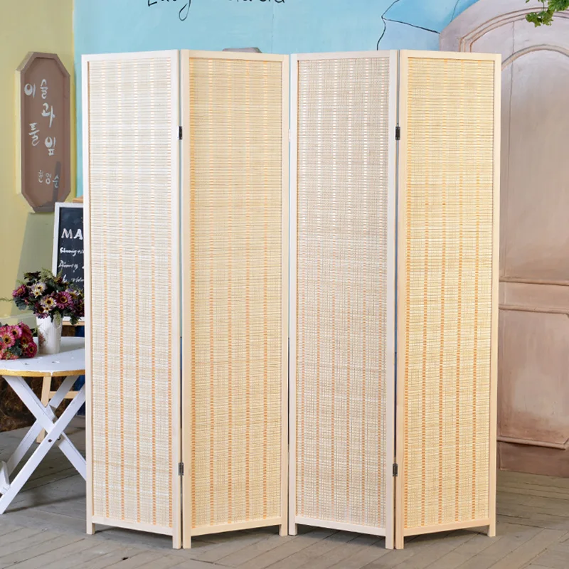 Buy Decorative 4 Panel Wood&Bamboo Folding Room