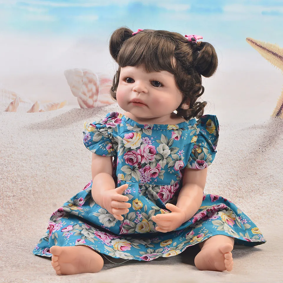 KEIUMI 23 дюйма модная Кукла Reborn Alive Girl силиконовая Реалистичная Детская кукла