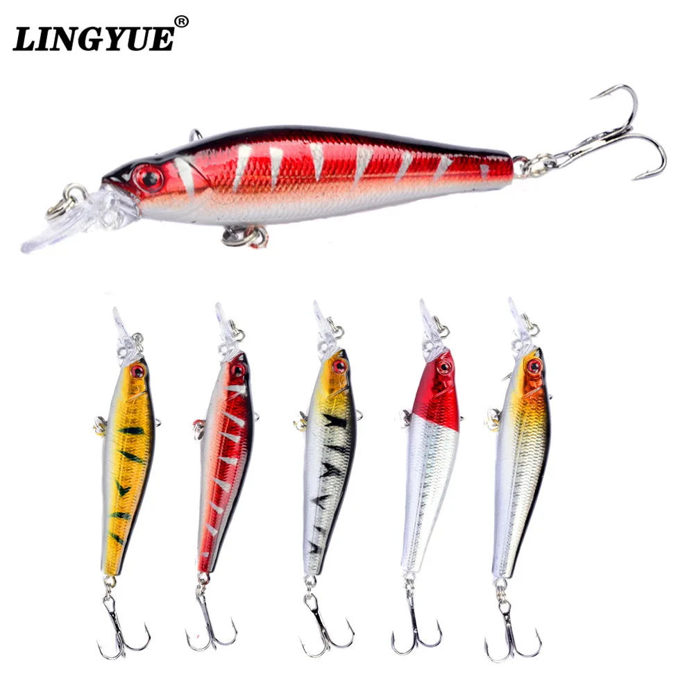 

LINGYUE Quality Minnow Fishing Lure 8cm 8g Fake Fish Crankbait Wobblers Artificial Japan Hard Bait Swimbait Trout Lure Pesca