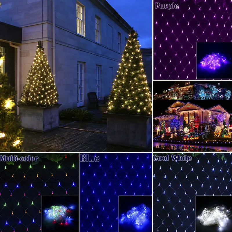 

LED Light Net Mesh String Fairy Curtain Christmas Decorations EU Plug 4MX6M NEW