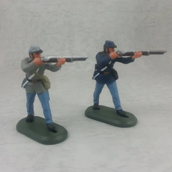 

figure Tin Metal American Civil War Shooting Infantry 2pcs/set