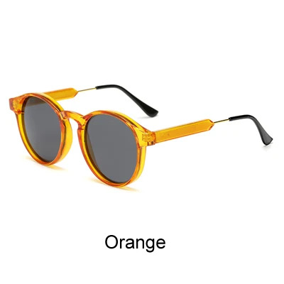 Ralferty Ретро Круглые Солнцезащитные очки для женщин и мужчин винтажные оранжевые круглые очки UV400 Солнцезащитные очки для женщин оттенки очки gunes gozlugu - Цвет линз: Оранжевый